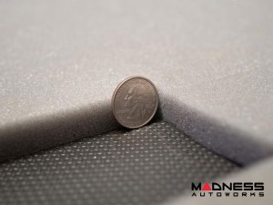 FIAT 500 Rear Seat Delete Carpet Kit - Black Italy - Red